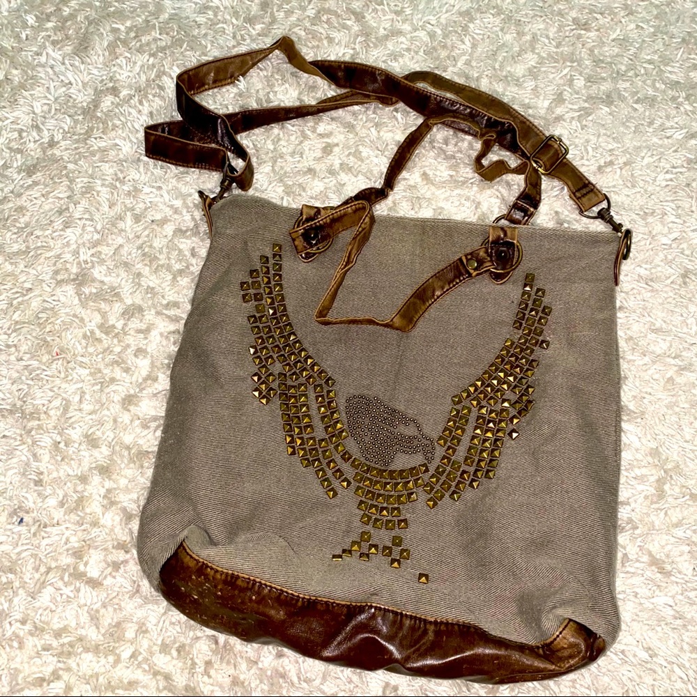 Brown embellished bag